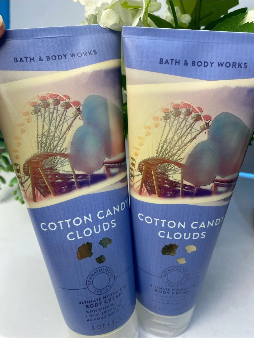 “Cotton Candy Clouds” Bath & Body Works New 2- Pc Body Cream Set
